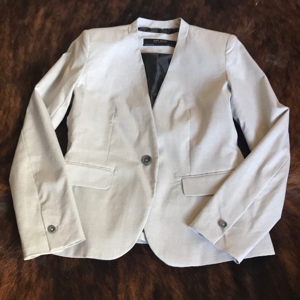 Zara blazer in houndstooth pattern